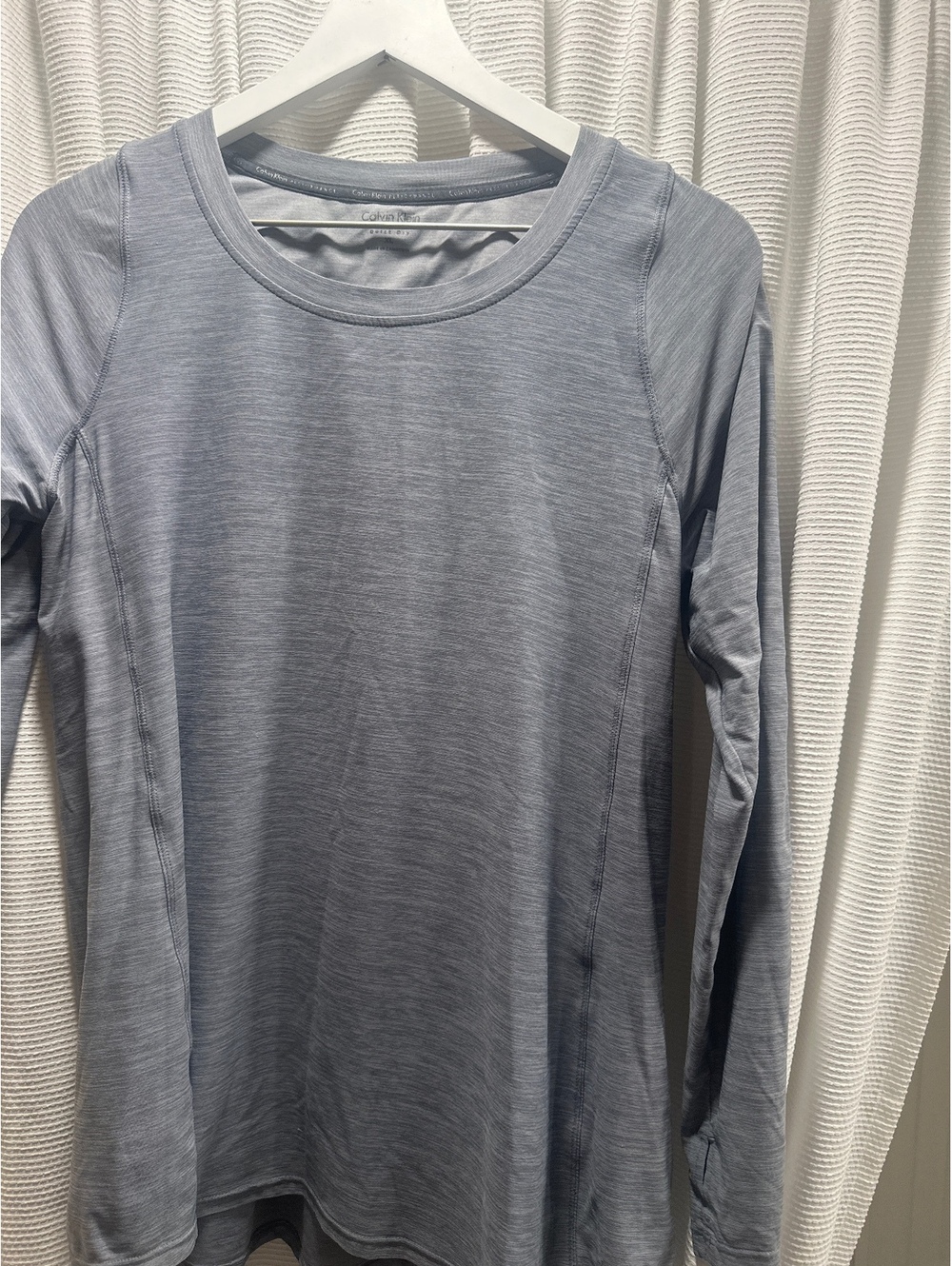 (2)Calvin Klein Performance Gray Long Sleeve Activewear Top XL